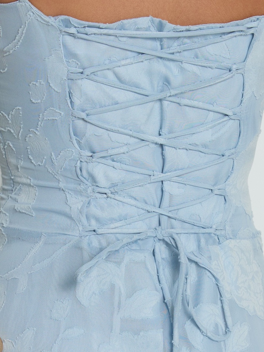 Princess Polly Members Only Maxi Dress Blue Burnout - Picture 6 of 15